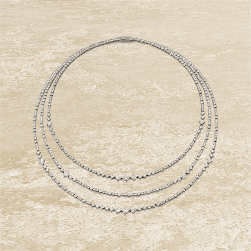 Detachable Diamond Necklace in Platinum